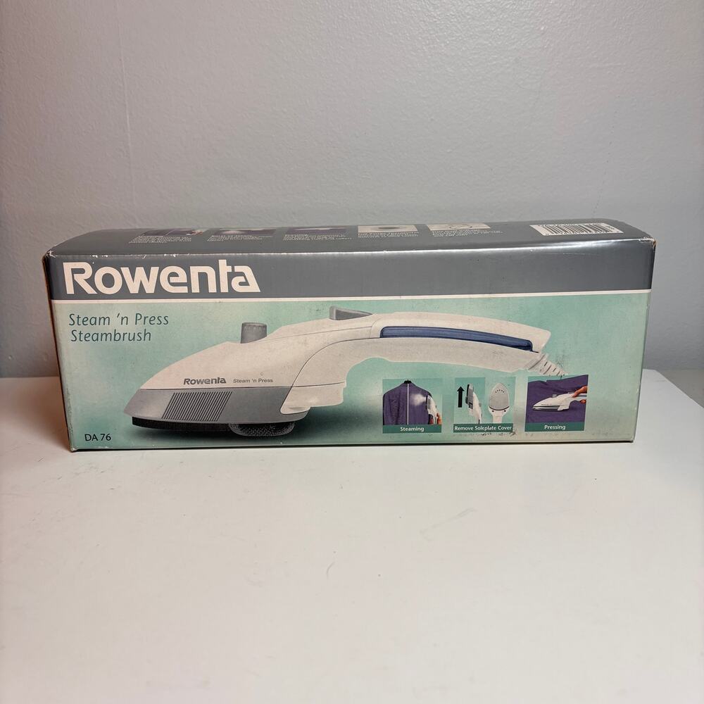 NOS NIB Rowenta DA76 Steam N Press Steam Brush Travel Iron Steamer dual voltage